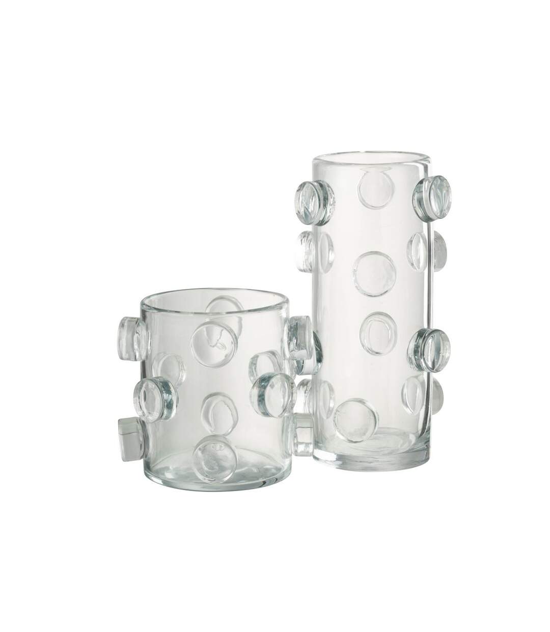 Vase Design en Verre Pebbles 20cm Transparent-2