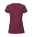 Womens/ladies Iconic 190 T-shirt Burgundy Fruit Of The Loom-2