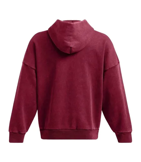 Sweat À Capuche Manches Tombantes Homme Rouge Under Armour
