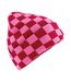 Bonnet Motif/style Damier Rouge Classique Vrai Rose Beechfield-2