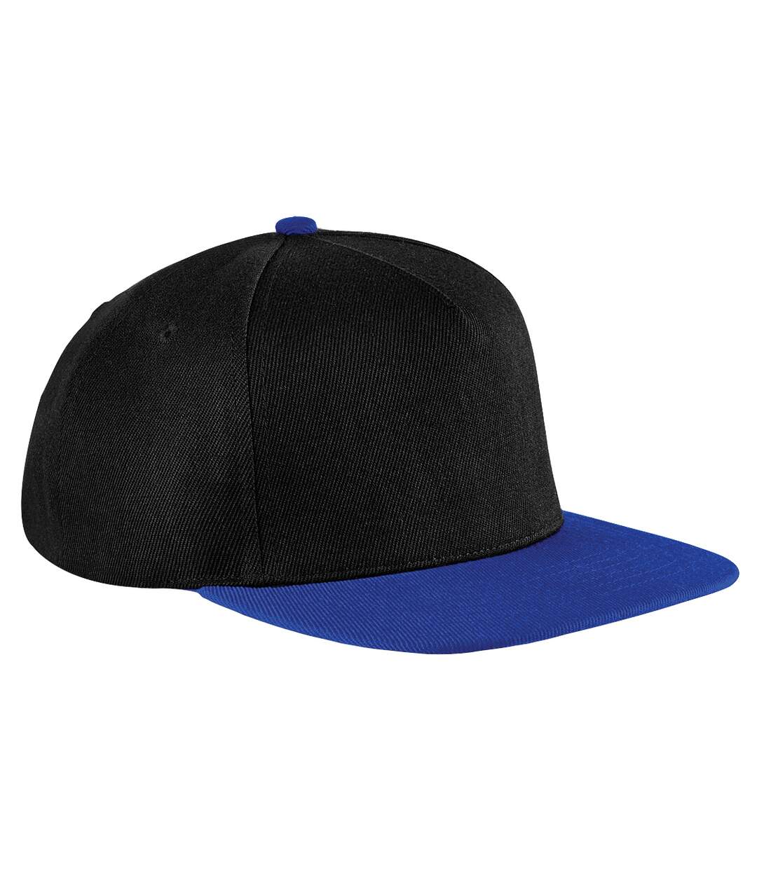 Beechfield Unisex Original Flat Peak Snapback Cap (Black/Royal Blue) - UTRW262-1