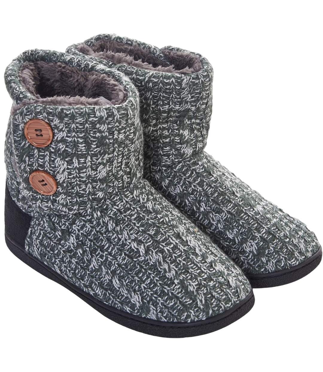 Chaussons Bottines Femme Gris Keanu-2