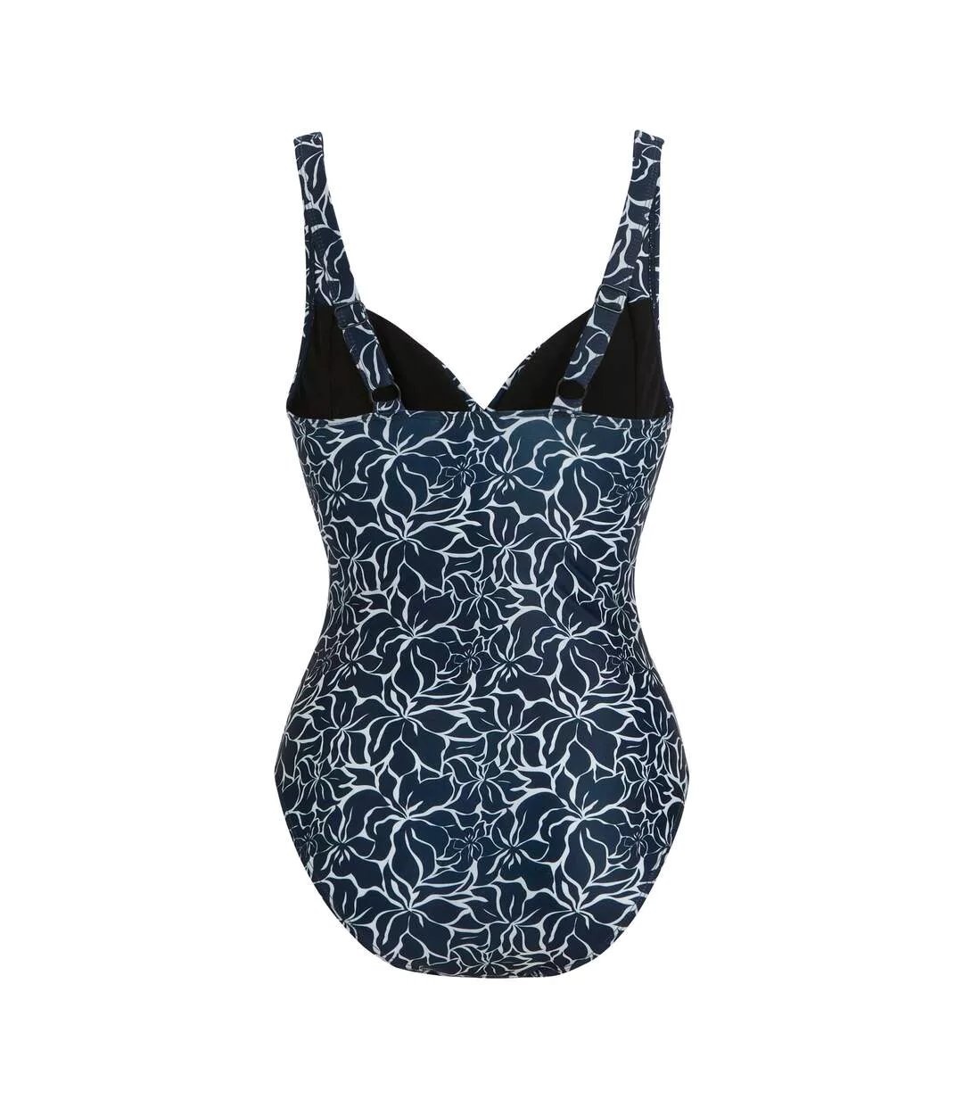 Womens/ladies Sakari Patterned One Piece Swimsuit Navy Regatta-3