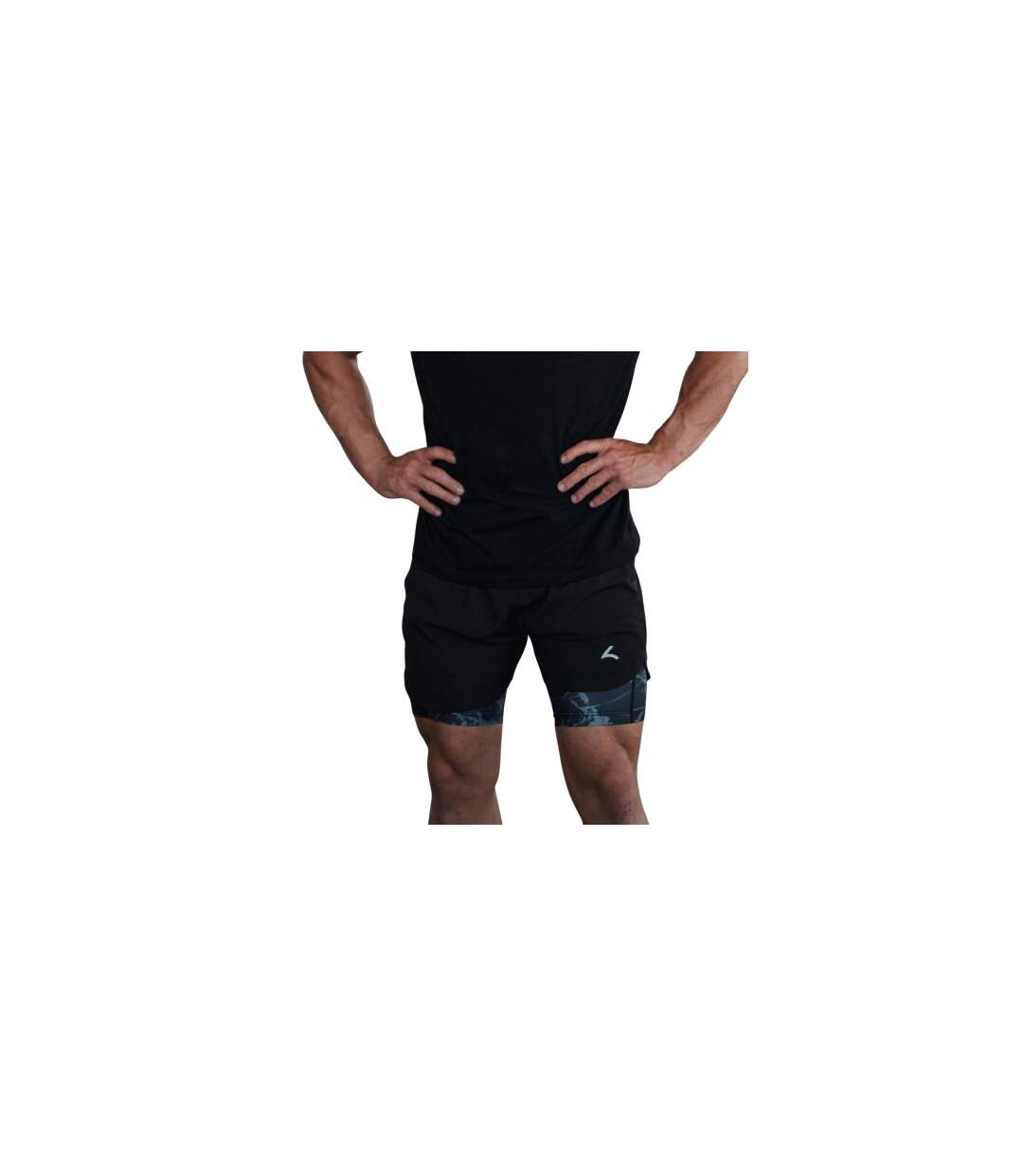 Short De Course Homme Noir Reeva-1