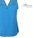 Mayflower CHF3053C Top sans manches bleu turquoise en crêpe pour un look d'été chic-4