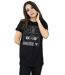 Disney - T-shirt CARS LIGHTNING MCQUEEN BLUEPRINT - Femme (Noir) - UTBI16072-2
