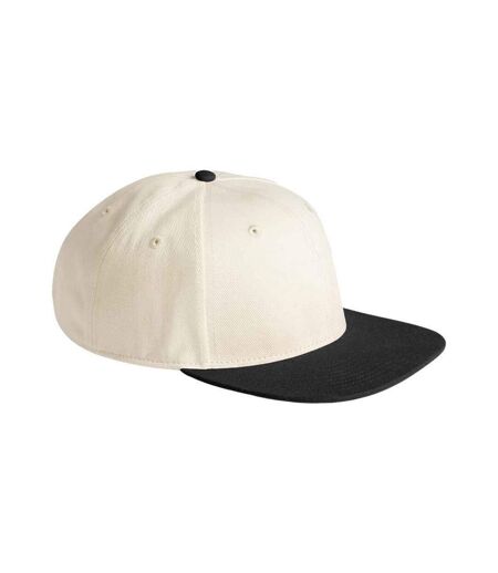 Casquette De Baseball Motif/style Contrasté Naturel Noir Beechfield
