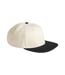 Casquette De Baseball Motif/style Contrasté Naturel Noir Beechfield-3