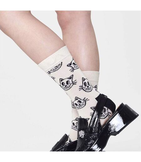 Colourful Bright Cotton Blend Cat Design Socks for Men & Women