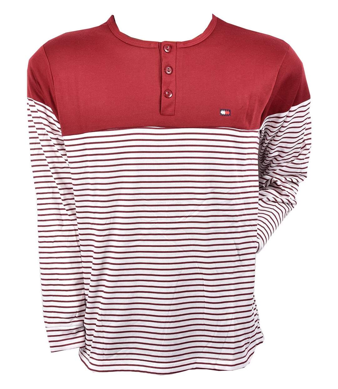 Pyjama Homme Long SWEET SECRET C2708 MARINIERE ROUGE