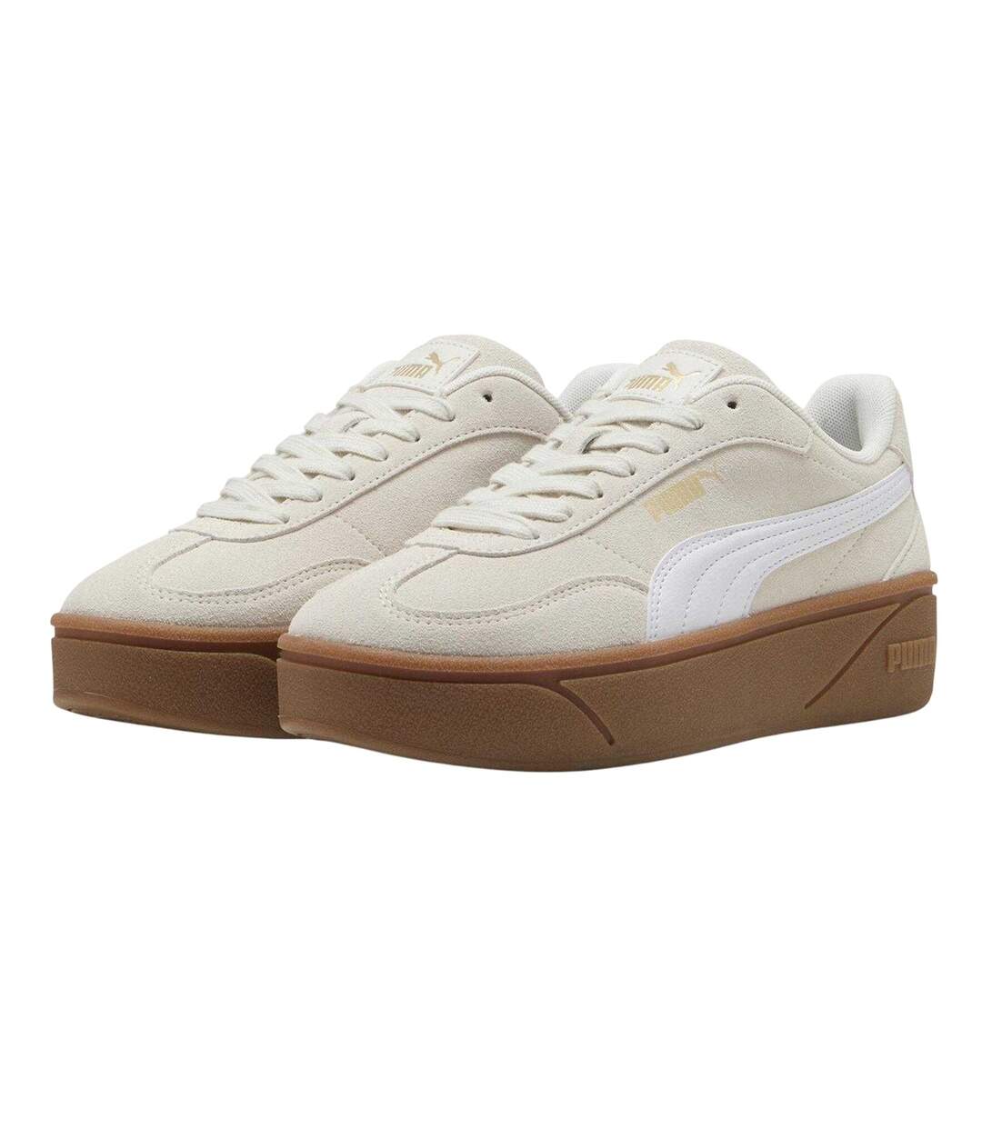 Womens/ladies Club Era Ii Suede Platform Trainers Alpine Gum Puma-4