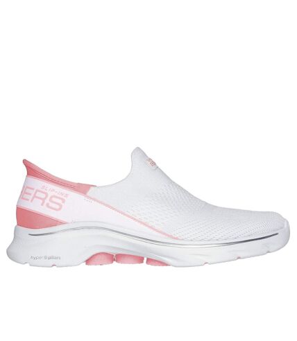 Skechers Womens/Ladies Go Walk 7 - Mia Sneakers (White/Pink) - UTFS10523