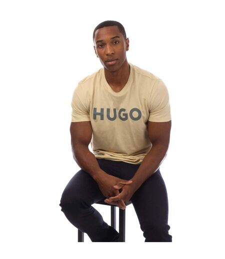 T-shirt Style Logo Dulivio Homme Beige Hugo