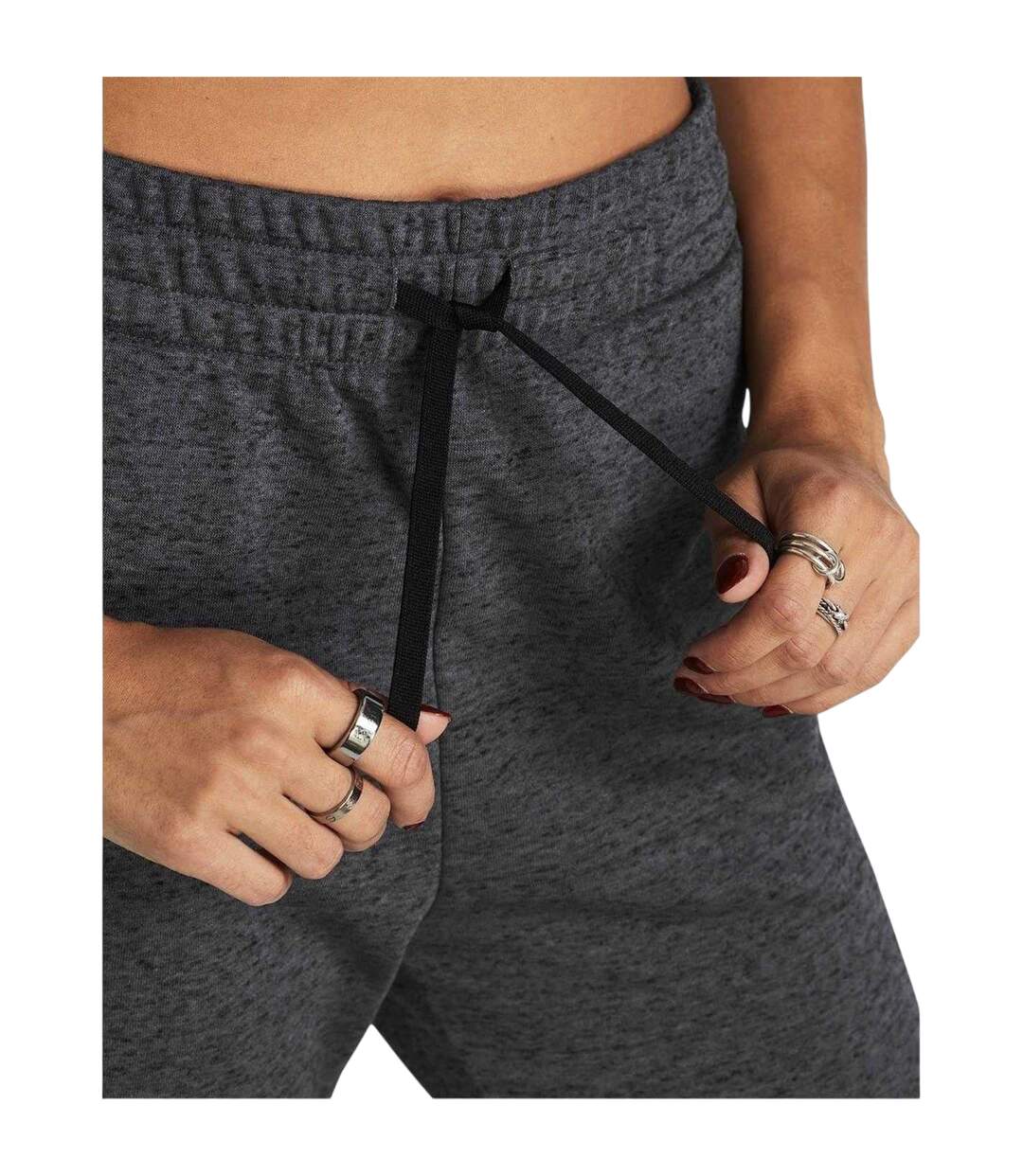 Womens/ladies Rival Terry Joggers Dark Grey Under Armour-4