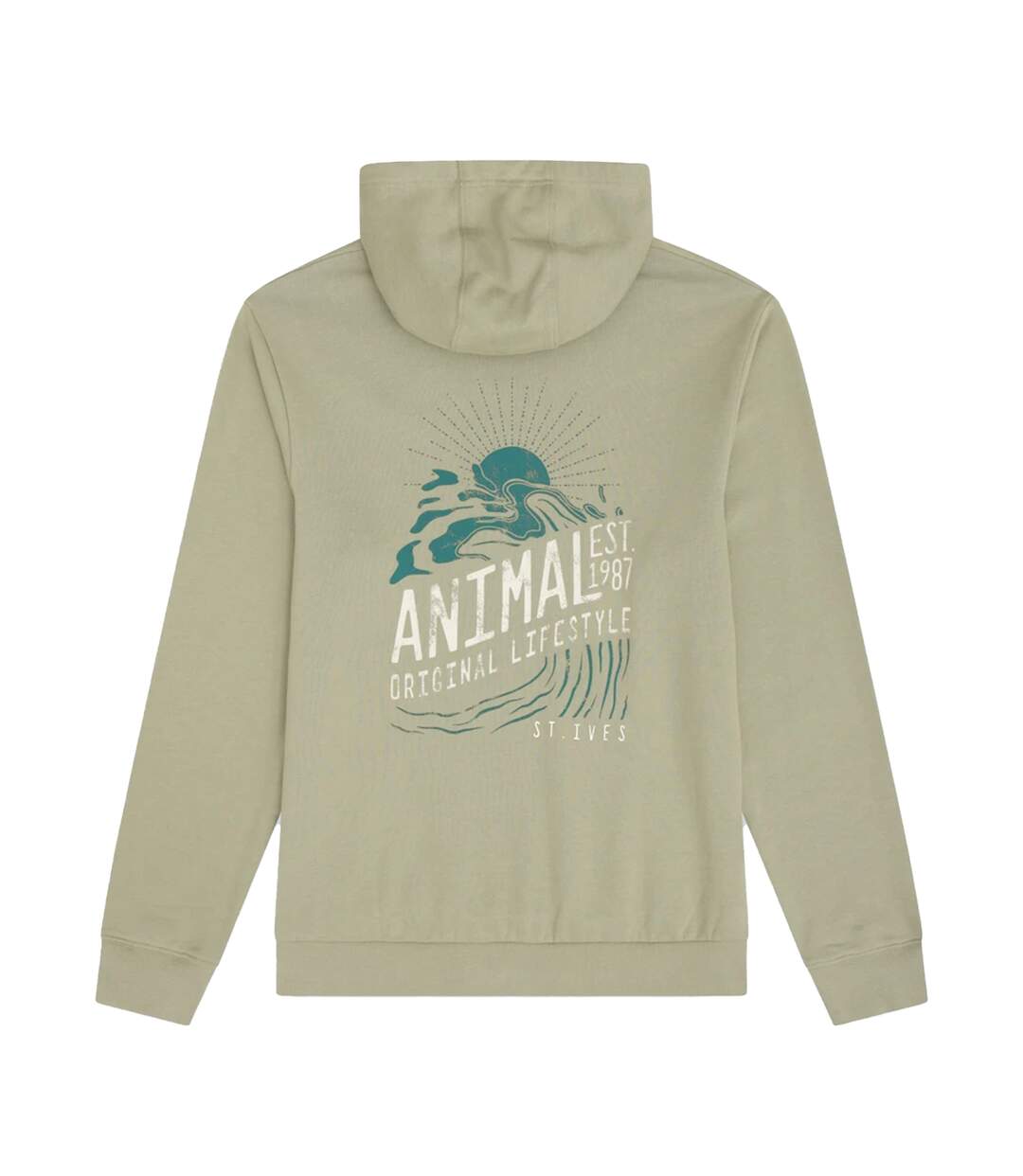 Sweat À Capuche St Ives Homme Vert Kaki Animal-2