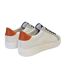 Mens Levia Leather Flat Trainers White Grey Loyalti-2