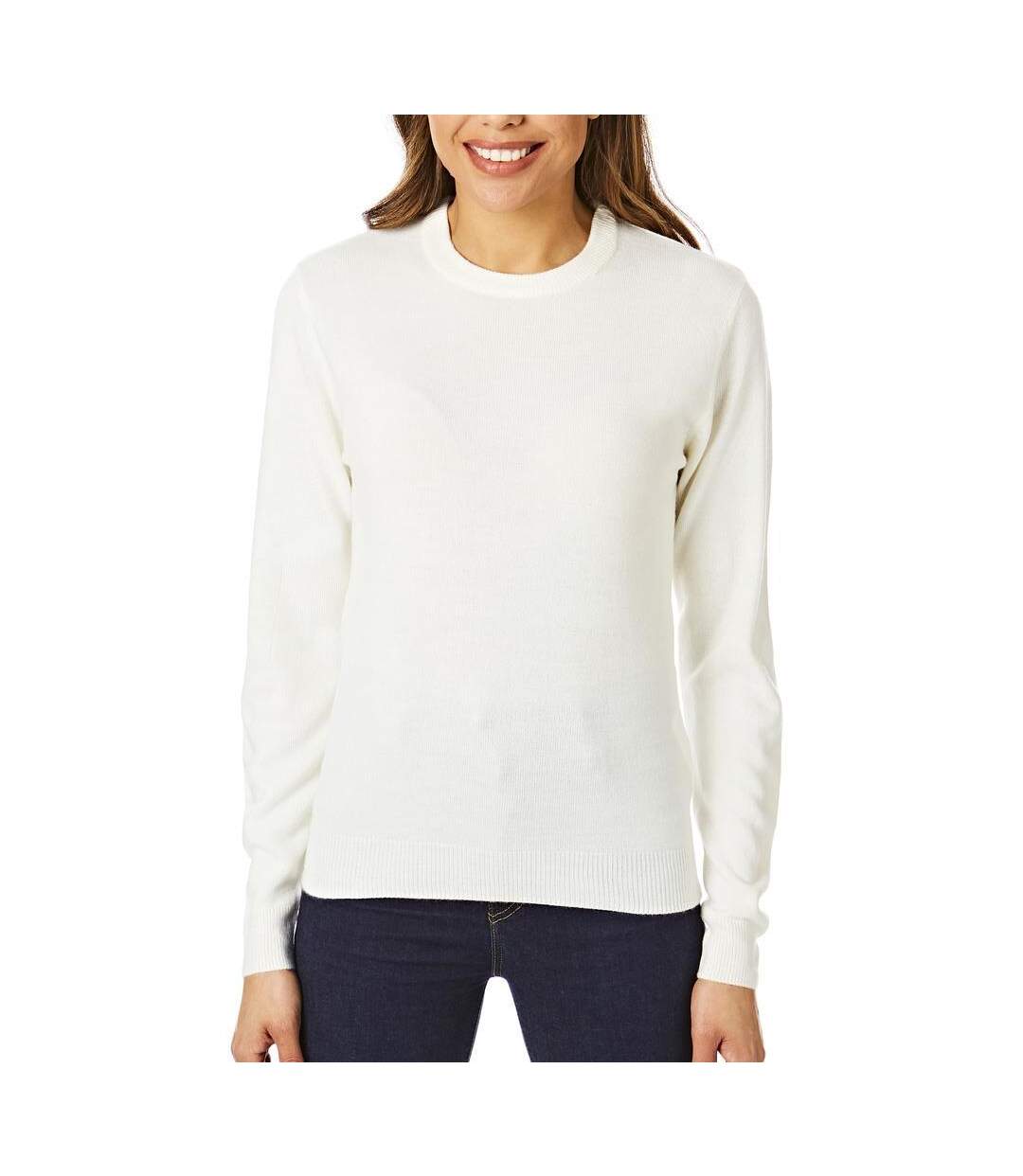 Pull femme blanc cassé Light And Shade