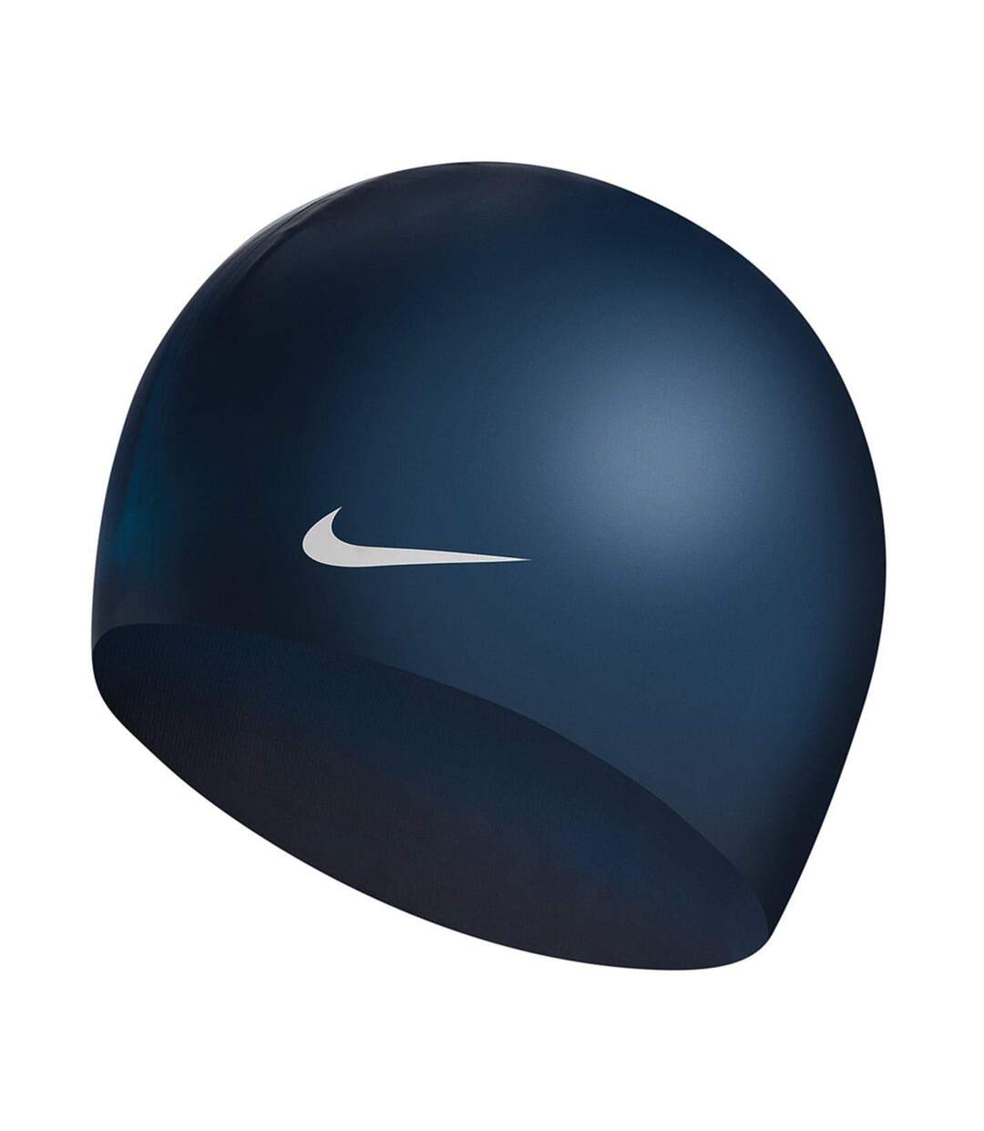 Unisex Adult Logo Silicone Swimming Cap Midnight Navy Nike-1