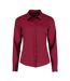 Kustom Kit Womens/Ladies Long Sleeve Tailored Poplin Shirt (Claret) - UTPC3157