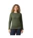 T-shirt Manches Longues Adulte Vert Kaki Gildan-2