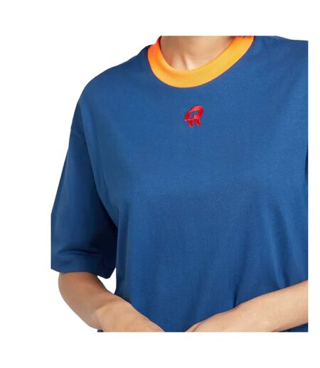 Womens/ladies Elektra Oversized T-shirt Navy Red Run