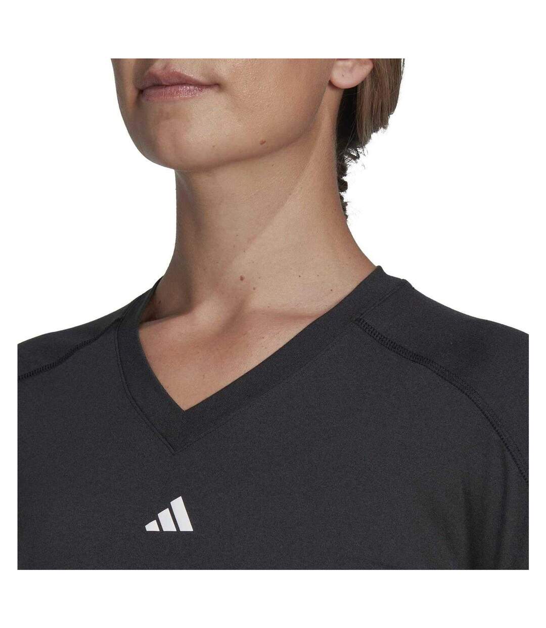 T-shirt Manches Courtes Train Essentials Femme Noir Adidas-4