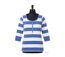 MAYFLOWER DOMINGO2 - Tee-shirt manches 3/4 en coton à rayures blanches et bleues-3