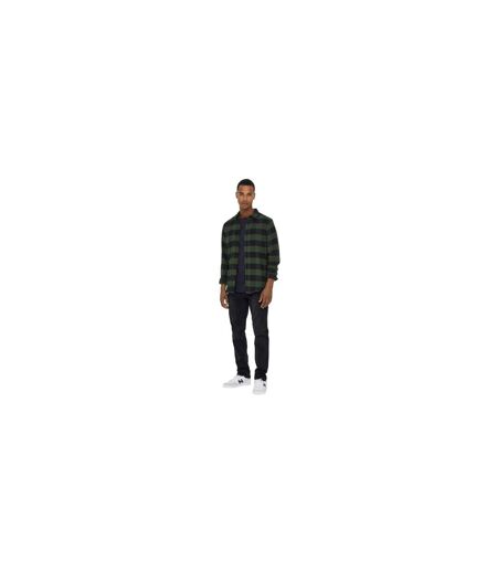 Surchemise Motif/style À Carreaux Homme Vert Kaki Foncé Only