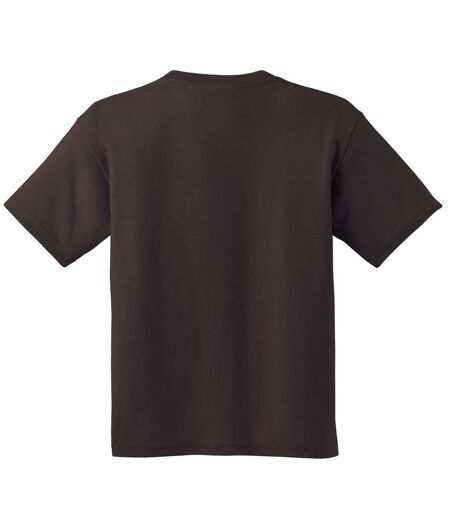 Youth unisex heavy cotton t-shirt dark chocolate Gildan