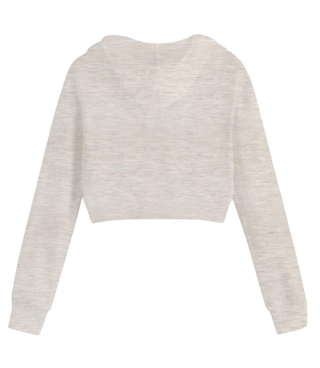 Sweat Court À Capuche Femme Beige Miso-2