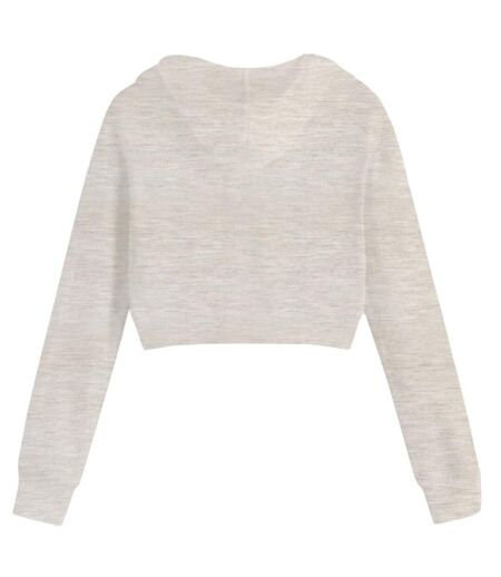 Sweat Court À Capuche Femme Beige Miso