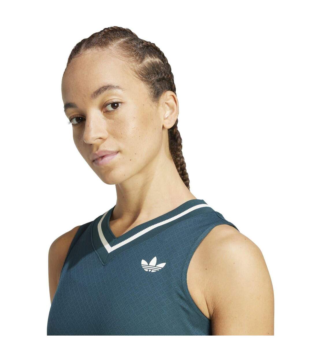 Débardeur Sans Manches Femme Turquoise Vert Kaki Adidas-4