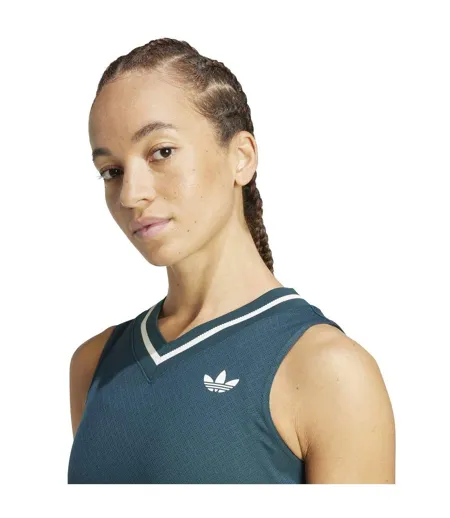Débardeur Sans Manches Femme Turquoise Vert Kaki Adidas