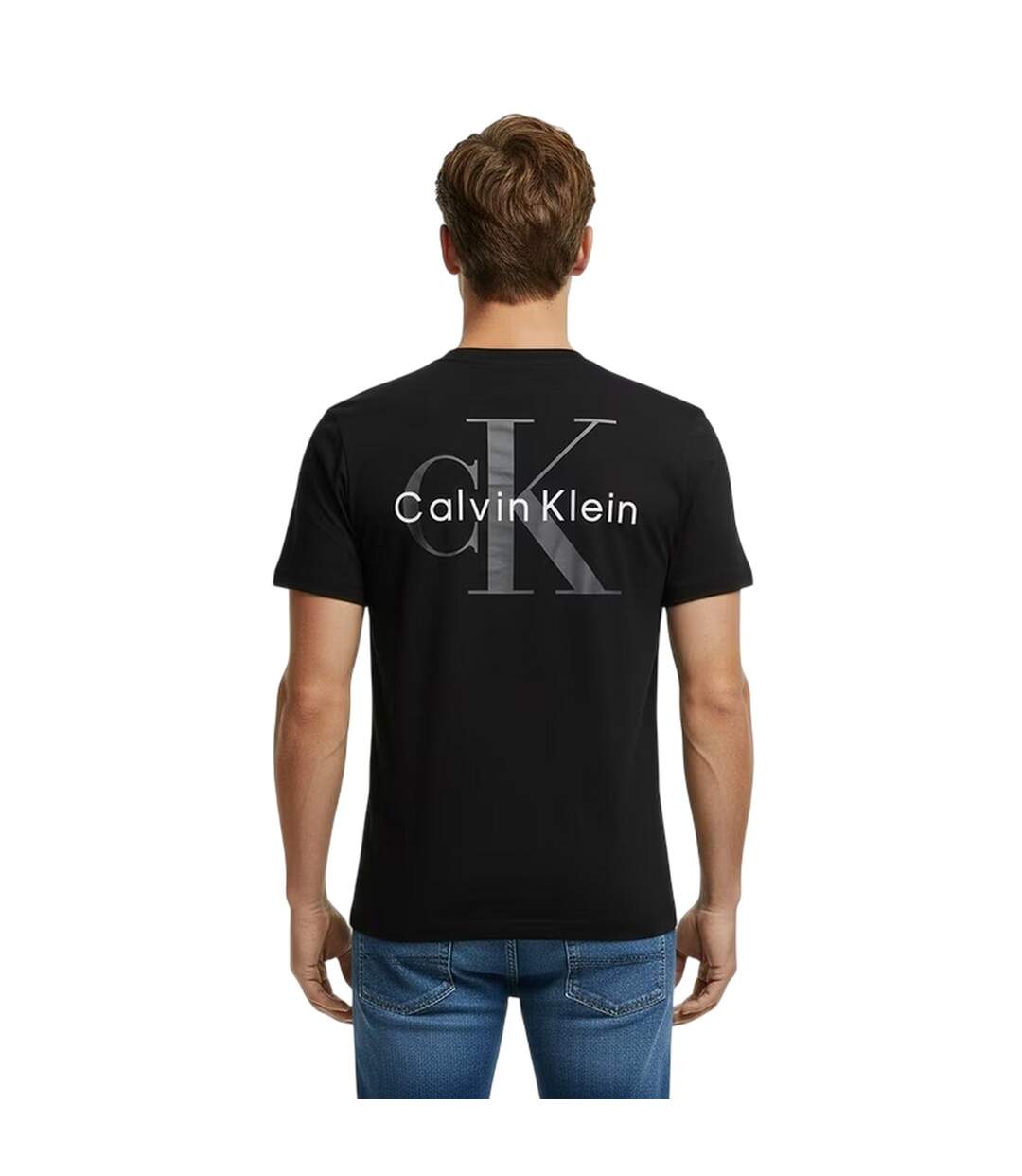 T-shirt Motif/style Monochrome Homme Noir Calvin Klein-4