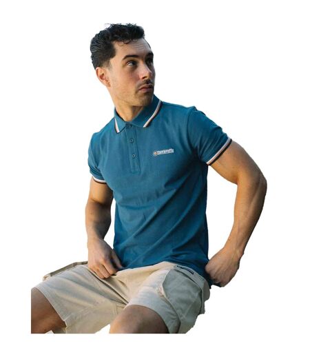 Mens Ss25 Triple Tipped Polo Shirt Dark Blue Lambretta