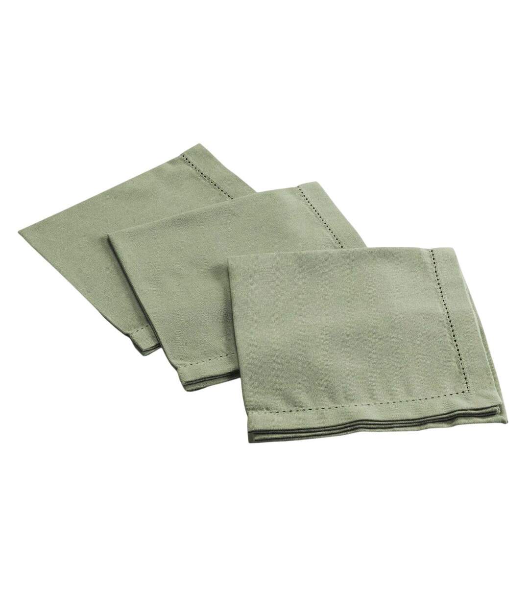 Lot de 3 Serviettes de Table Charline 40x40cm Kaki-1