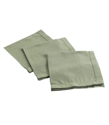 Lot de 3 Serviettes de Table Charline 40x40cm Kaki