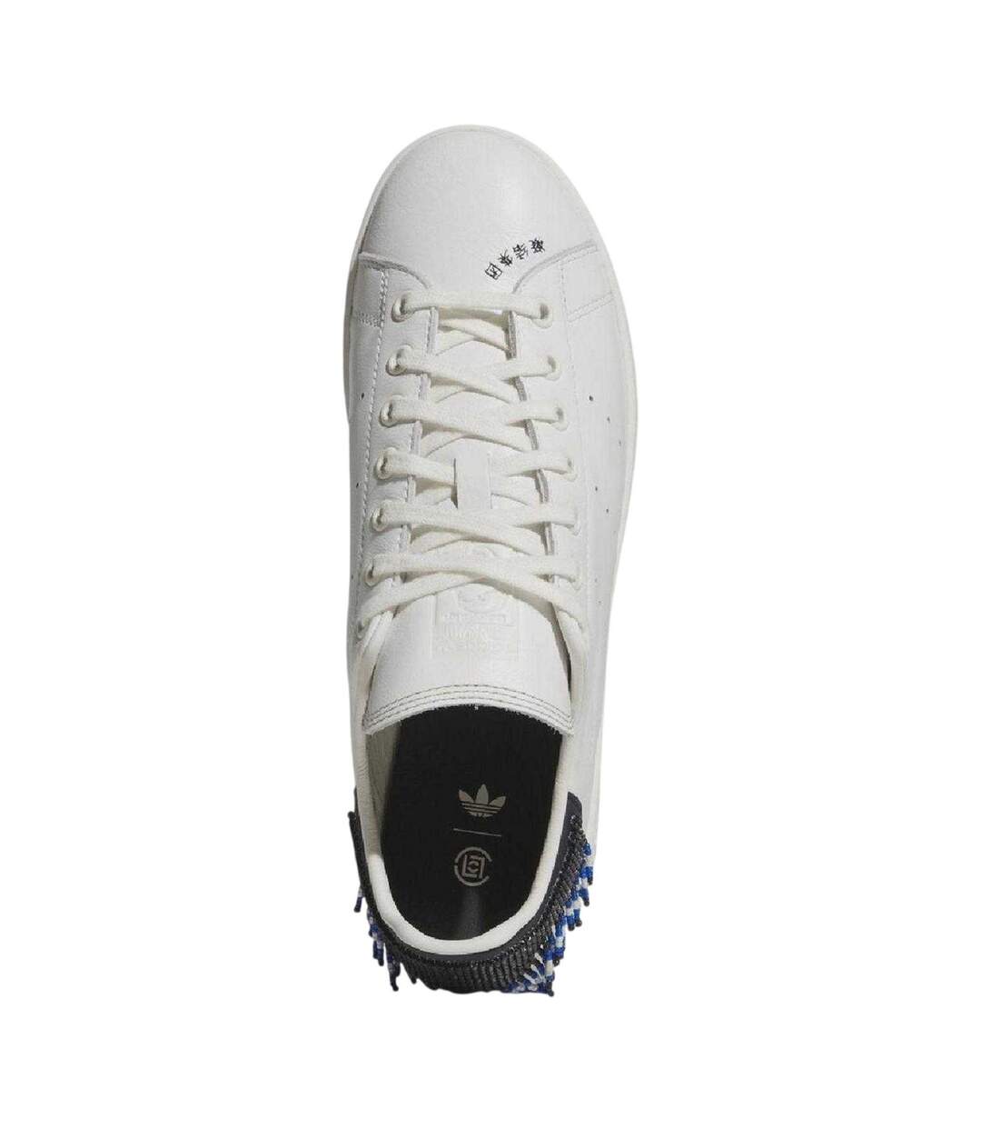 Mens Stan Smith Beaded Leather Embellished Flat Trainers White Adidas-3