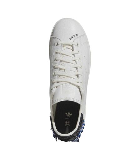 Mens Stan Smith Beaded Leather Embellished Flat Trainers White Adidas
