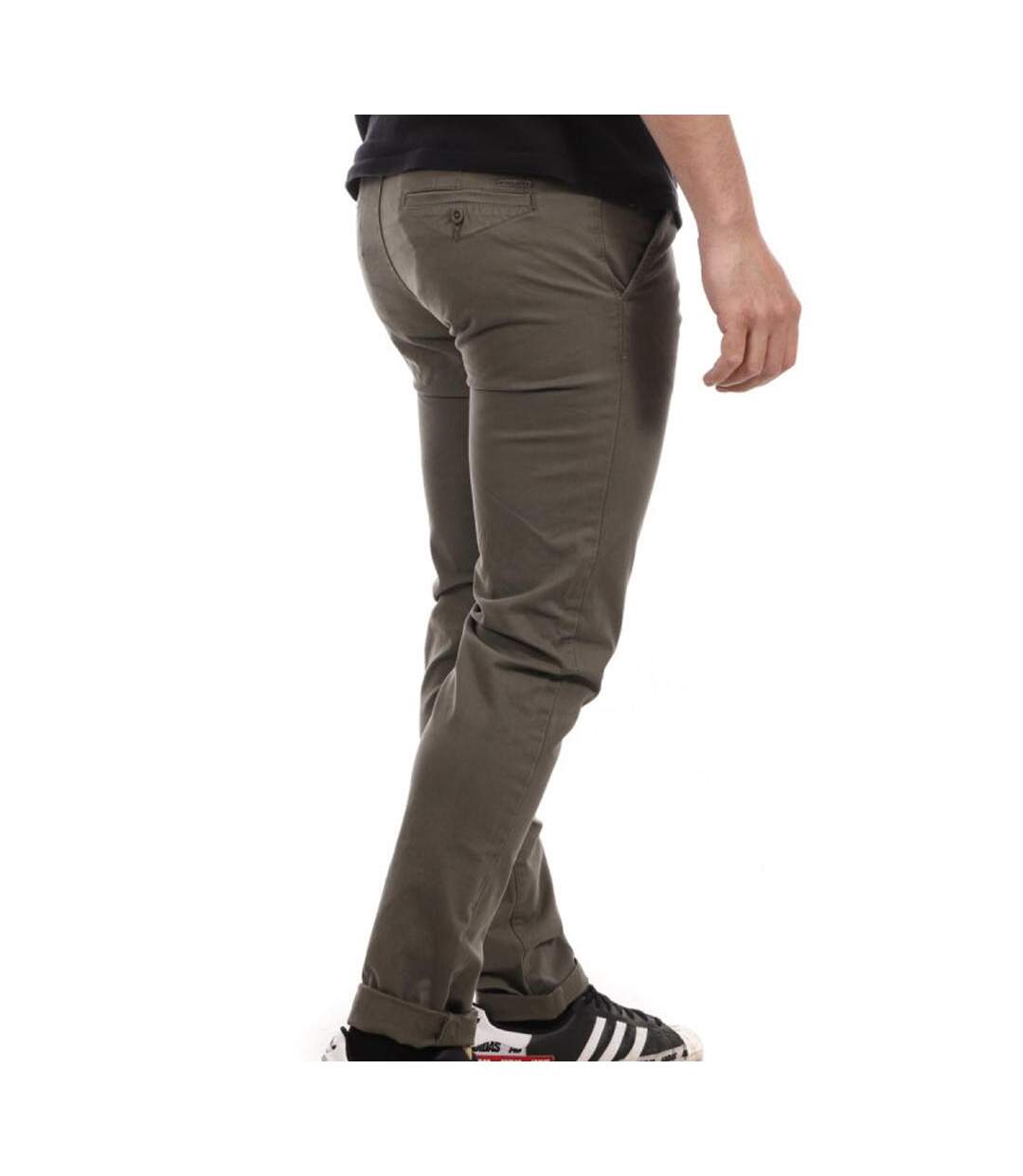 Pantalon chino marron homme teddy smith 10115957d-2