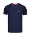 T-shirt Motif/style Petit Logo Homme Bleu Marine Ozoshi-2