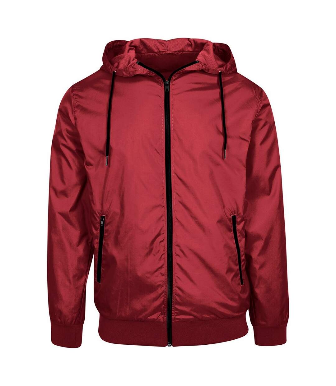 Veste Coupe-vent Adulte Bordeaux Noir Build Your Brand-2