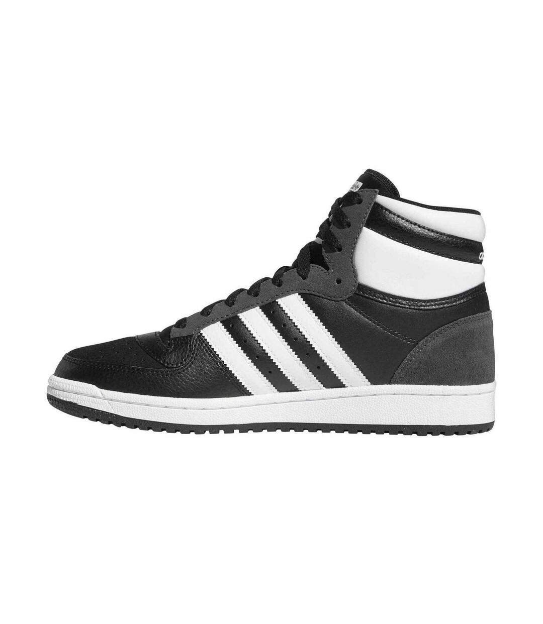Mens Top Ten Leather High Top Trainers Core Black Adidas-3