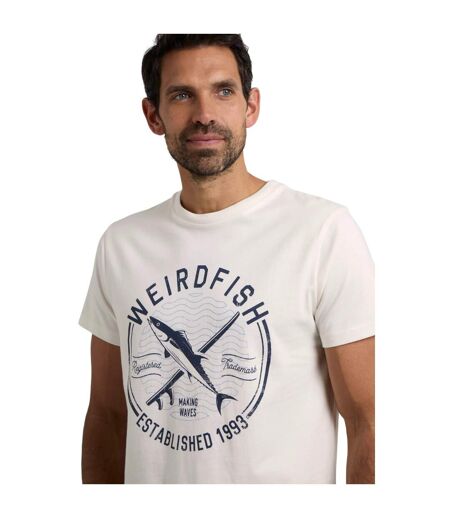 Mens hudson printed branded t-shirt white Weird Fish