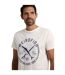 Mens hudson printed branded t-shirt white Weird Fish-3