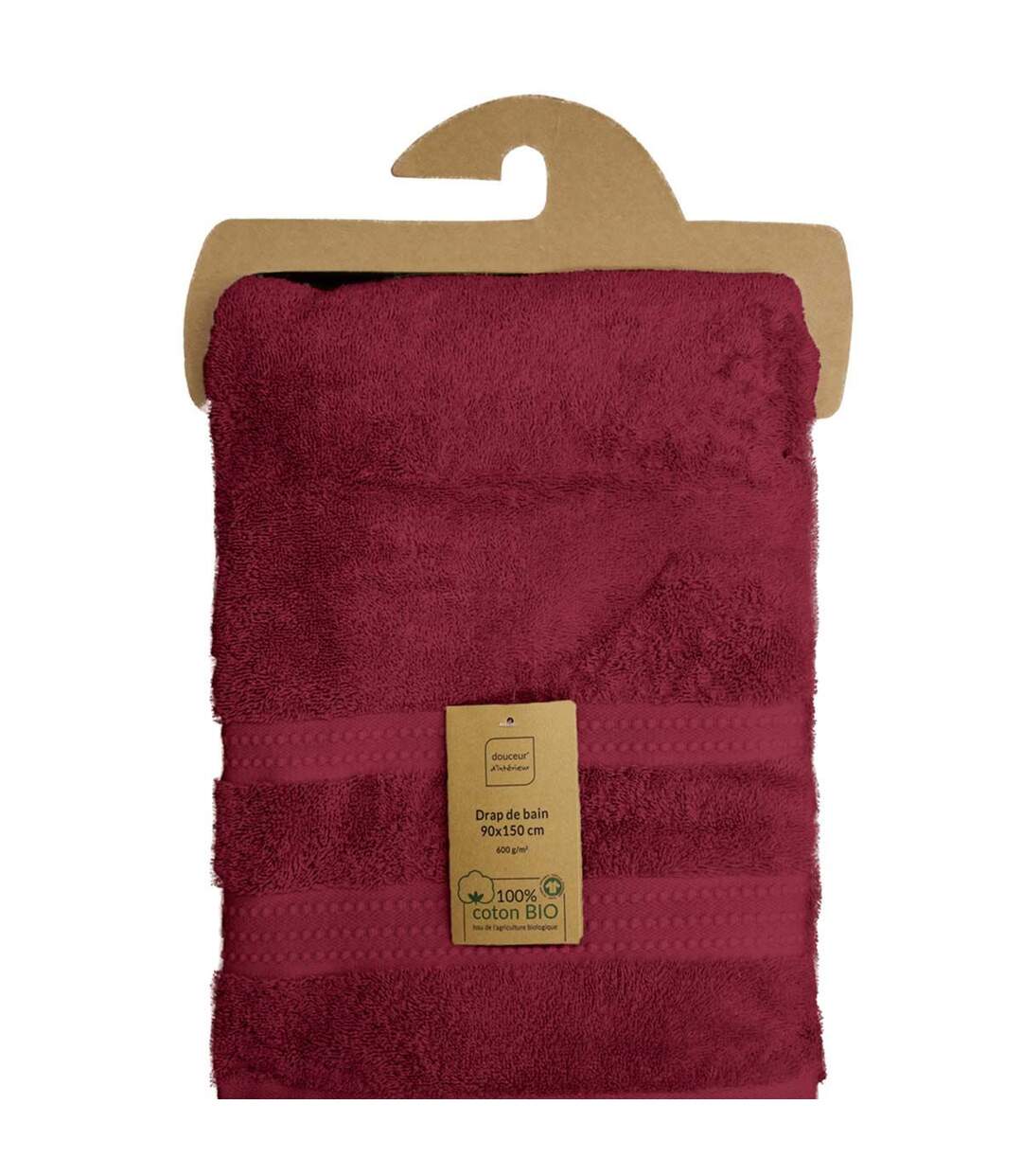 Drap de Bain Excellence 90x150cm Bordeaux-5