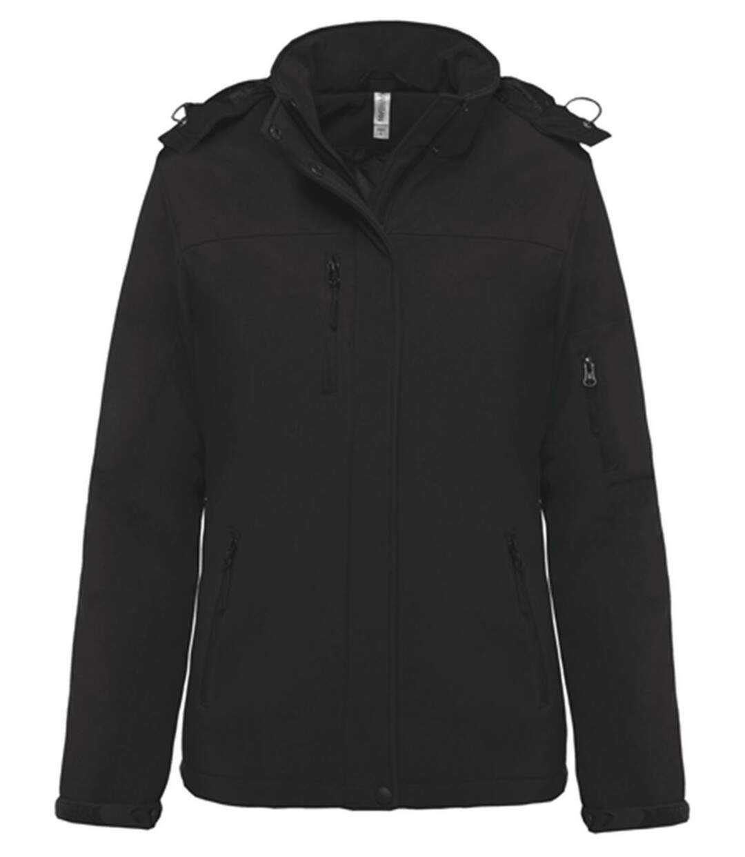 Parka softshell matelassée à capuche - K651 - femme - noir-1