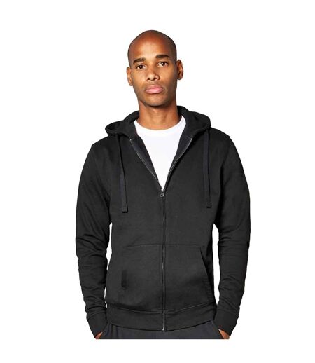 Sweat À Capuche Motif/style Zippé Adulte Noir Kustom Kit