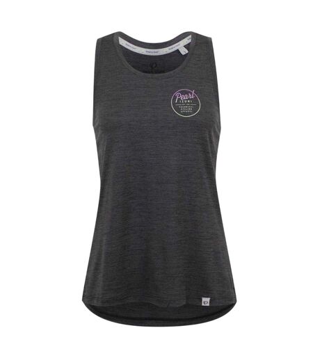 Womens/ladies Circle Logo Relaxed Fit Tank Top Black Heather Marl Pearl Izumi