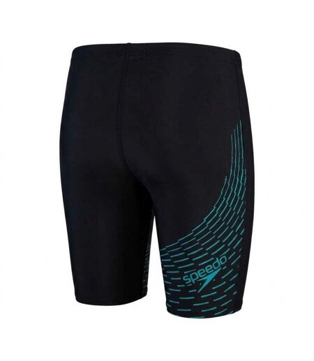 Short De Bain Long Motif/style Imprimé Medley Homme Noir Vert Imprimé Speedo
